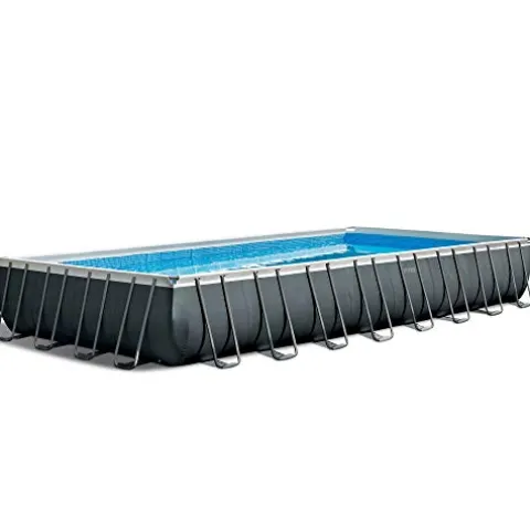 Intex Ultra XTR Rectangular Swimming Pool Set Bundle with Pump and Pool Care Chemicals