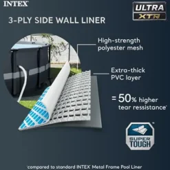 Intex ZX100 Pool Cleaner & Ultra XTR Deluxe Above Ground Pool White