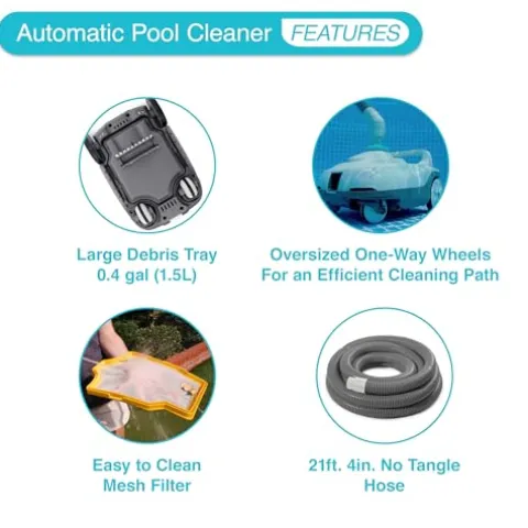 Intex ZX100 Pool Cleaner & Ultra XTR Deluxe Above Ground Pool White