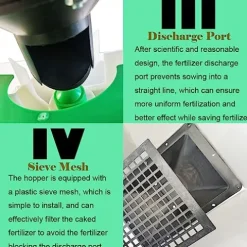 INTSUPERMAI ATV Broadcast Spreader 160L Capacity Stainless Steel Fertilizer Feeder