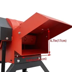 INTSUPERMAI 4-Blade Hay Cutter Pulverizer Grass Crusher Red and Black