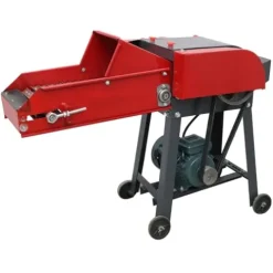 INTSUPERMAI 4-Blade Hay Cutter Pulverizer with Conveyor Belt Red