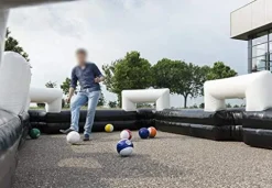 INTSUPERMAI Giant Snooker Ball Game with 16 Soccer Balls and Blower