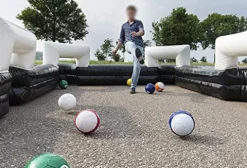 INTSUPERMAI Giant Snooker Ball Game with 16 Soccer Balls and Blower