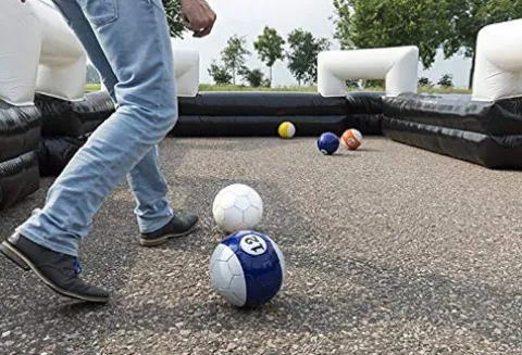 INTSUPERMAI Giant Snooker Ball Game with 16 Soccer Balls and Blower