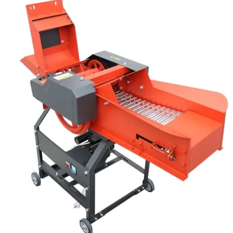 INTSUPERMAI Hay Cutter Pulverizer Grass Crusher 4-Blade Machine Red