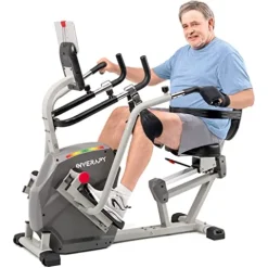 Inverapy Recumbent Cross Trainer with Swivel Seat & Leg Harness White/Gray/Black