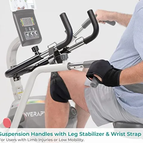 Inverapy Recumbent Cross Trainer with Swivel Seat & Leg Harness White/Gray/Black