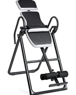 Inversion Table Foldable Inversion Equipment with Adjustable Headrest and Lumbar Support