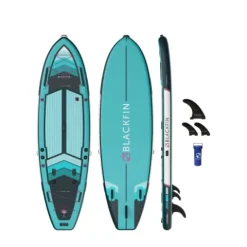 iROCKER Blackfin Model X Inflatable Stand Up Paddle Board Teal Fuchsia