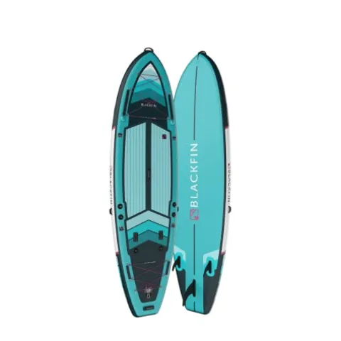 iROCKER Blackfin Model X Inflatable Stand Up Paddle Board Teal Fuchsia