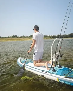 iROCKER Blackfin Model X Inflatable Stand Up Paddle Board Teal Fuchsia