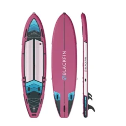 iROCKER Blackfin XL Inflatable Stand Up Paddle Board 11’6″ SUP – Fuchsia Blue