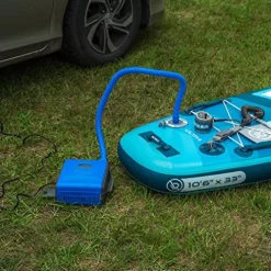 iROCKER Cruiser Inflatable Stand Up Paddle Board Ultra Series 10’6″ Teal/Lime