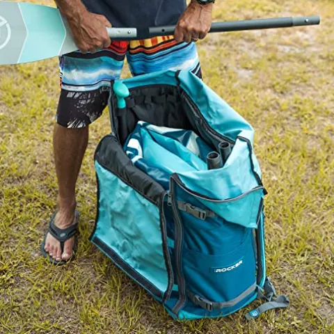 iROCKER Cruiser Inflatable Stand Up Paddle Board Ultra Series 10’6″ Teal/Lime