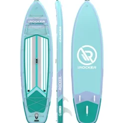 iROCKER Cruiser Inflatable Stand Up Paddle Board Aqua