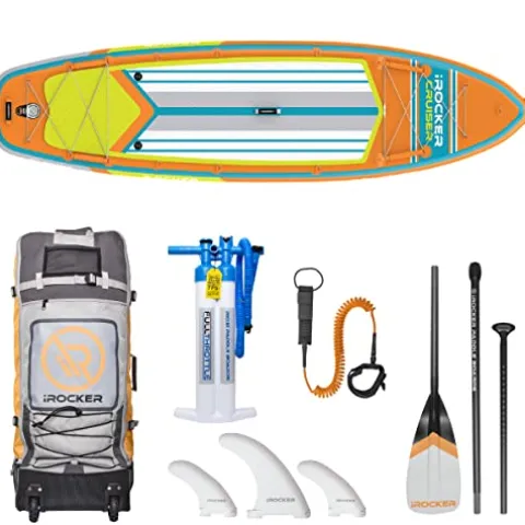 iROCKER Cruiser Inflatable Stand Up Paddle Board Orange
