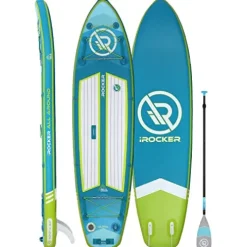 iROCKER Inflatable Stand Up Paddle Board Ultra Series Teal/Lime