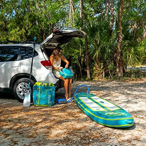 iROCKER Inflatable Stand Up Paddle Board Ultra Series Teal/Lime