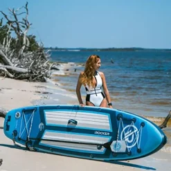 iROCKER Ultra Series Inflatable Stand Up Paddle Board 10’6″ Aqua/Peach