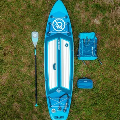 iROCKER Ultra Series Inflatable Stand Up Paddle Board 10’6″ Aqua/Peach