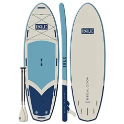 ISLE Surf and SUP Megalodon Inflatable Stand Up Paddle Board Aqua/Navy