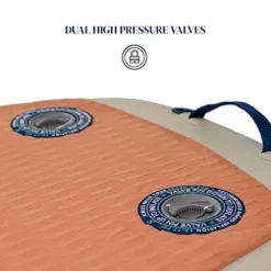 ISLE Surf and SUP Megalodon Inflatable Paddle Board & iSUP Bundle Seafoam/Peach