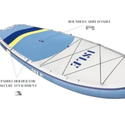 ISLE Surf and SUP Megalodon Inflatable Paddle Board Bundle Slate/Lumin/Navy 15′