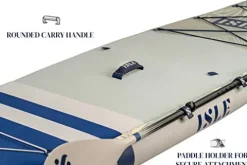 ISLE Surf and SUP Pioneer Inflatable Stand Up Paddle Board Palm/Seafoam