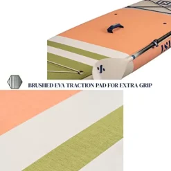 ISLE Surf and SUP Pioneer Inflatable Stand Up Paddle Board Peach/Moss