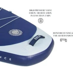 ISLE Surf and SUP Pioneer 3.0 Inflatable Stand Up Paddle Board Ice/Lumin/Slate