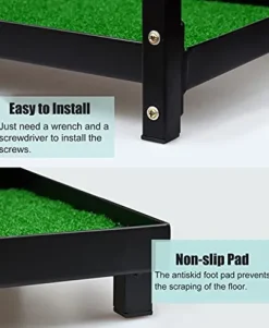 IxapA Freestanding Golf Club Display Stand Rack For Outside/Inside, Steel Golf Putter Rack For Family Club Placement, Golf Clubs Shelf Organizer Equipment Storage – Hold 9 Golf Clubs