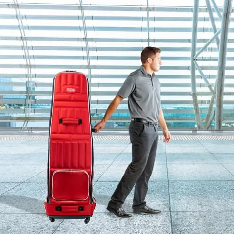 Izzo High Roller Golf Travel Bag – Golf Club Travel Cover – Red/White