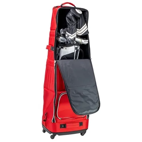 Izzo High Roller Golf Travel Bag – Golf Club Travel Cover – Red/White
