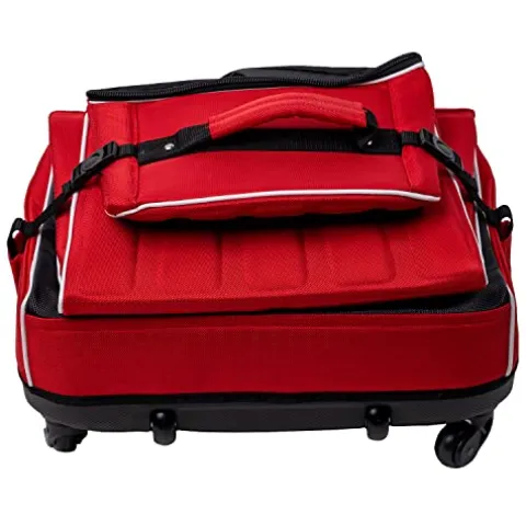 Izzo High Roller Golf Travel Bag – Golf Club Travel Cover – Red/White