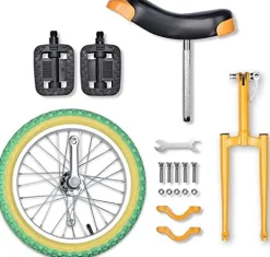 JINCAN 24 inch Freestyle Unicycle Wheel with Leakproof Butyl Tire, Non-Slip Pedals