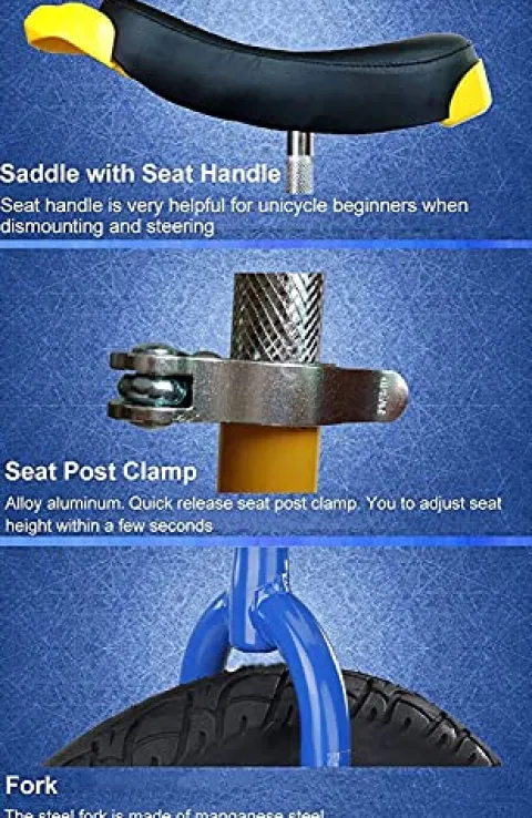 JINCAN 24″ Unicycle Freestyle Cycling Pedal Bicycle Outdoor Balance Sports