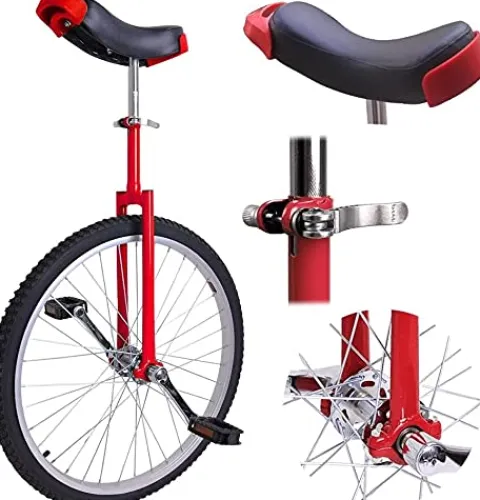 JINCAN Adjustable 20-Inch Unicycle Red