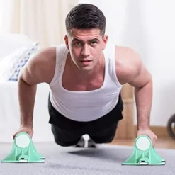 Joberio 2-in-1 Push Up Handles Ergonomic Non-Skid Cyan Blue