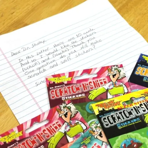 Just For Laughs Dr. Stinky’s Scratch N Sniff Christmas Stickers Set 4-Pack Multi