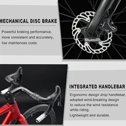 KABON Carbon Gravel Road Bike T800 Fiber Frame 700C 18 Speeds Disc Brakes Racing Bicycle Chameleon Green