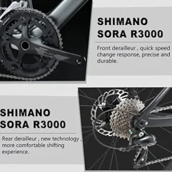 KABON Carbon Gravel Road Bike 700C 18 Speeds Drivetrain Disc Brakes Racing Bicycle Chameleon Blue