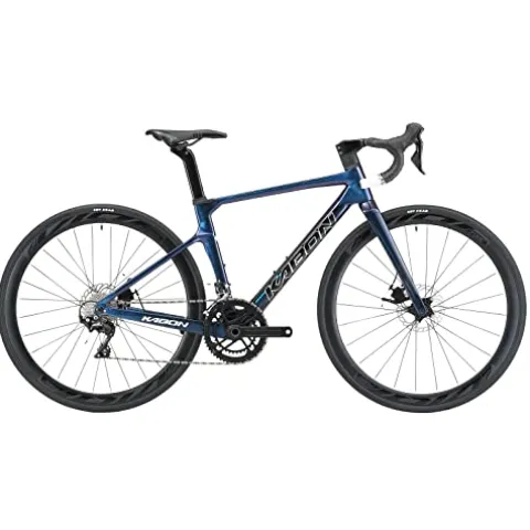 KABON Carbon Road Bike T800 Carbon Fiber 700C 18-Speed Racing Bicycle Chameleon Blue
