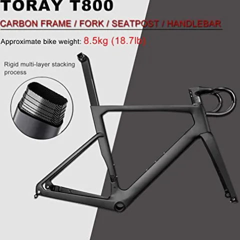 KABON Carbon Road Bike T800 Carbon Fiber 700C 18-Speed Racing Bicycle Chameleon Blue