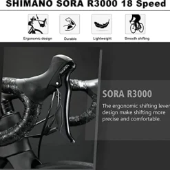 KABON Carbon Road Bike T800 Carbon Fiber 700C 18-Speed Racing Bicycle Chameleon Blue