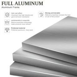 Kaimei 10x13FT Aluminum Pergola with Adjustable Louvered Roof Black