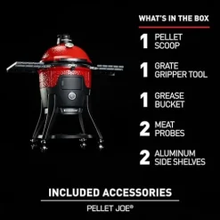 Kamado Joe 18-Inch Pellet Joe Grill and Smoker Red