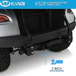 Kandi America Electric Cart 2 Passenger 5,000-Watt Motor Dump Bin ATV UTV Blue