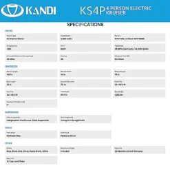 Kandi America Electric Cruiser Silver