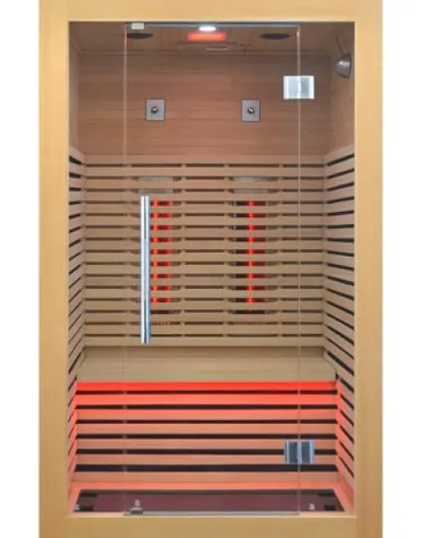 Kang Share Infrared Sauna Room 2 to 3 Person 1832W Low EMF + Carbon Plate Heater Indoor Dry Sauna, Home Spa Sauna, Wooden Canadian Hemlock KS-CG02